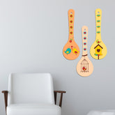 Beautiful Birds Wooden Wall Hanger Spoons for Home|Office|Living Room|Gift Wall Decoration