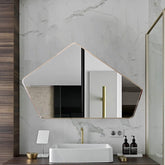 Scandinavian Frameless Beveled Geometrical Shaped Wall Mirror - Decor Mantra