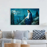 Beautiful Scenery Canvas Painting with Jesus