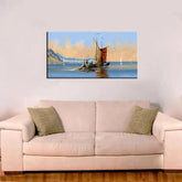 Canvas Wall Art of a Fisherman in Ocean Scenery - Decor Mantra