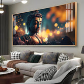 Buddha Pondering Premium Acrylic Horizontal Wall Art - Decor Mantra
