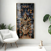 Premium Vertical Wall Art of Lord Tirupati in Acrylic - Decor Mantra