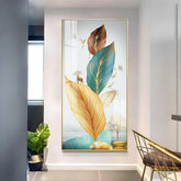 Colorful Feathers Premium Vertical Acrylic Wall Art - Decor Mantra