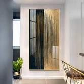 Black & Golden Textured Premium Vertical Acrylic Wall Art - Decor Mantra