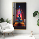 The Forceful Buddha Premium Acrylic Vertical Wall Art - Decor Mantra