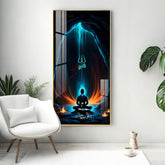 The Powerful Jai Mahakal Premium Acrylic Vertical Wall Art - Decor Mantra