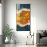 Artistic Poetic Waves Vertical Wall Art in Premium Acrylic - Decor Mantra