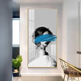Blindfolded Fashion Vertical Wall Art in Premium Acrylic - Decor Mantra