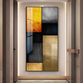 Elegant Modern Minimalist Geometric Acrylic Vertical Wall Art - Decor Mantra