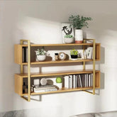 Premium Decorative Joint Designer Bookshelf In Oak Finish - Decor Mantra