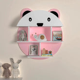 Cute Little Panda Shape Wooden Wall Storage Shelf for Kids - Decor Mantra