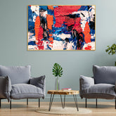 Colorful Abstract Art Wall Painting Floating Canvas - Decor Mantra