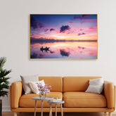 Sunset View of Horizon Floating Canvas Wall Painting - Decor Mantra