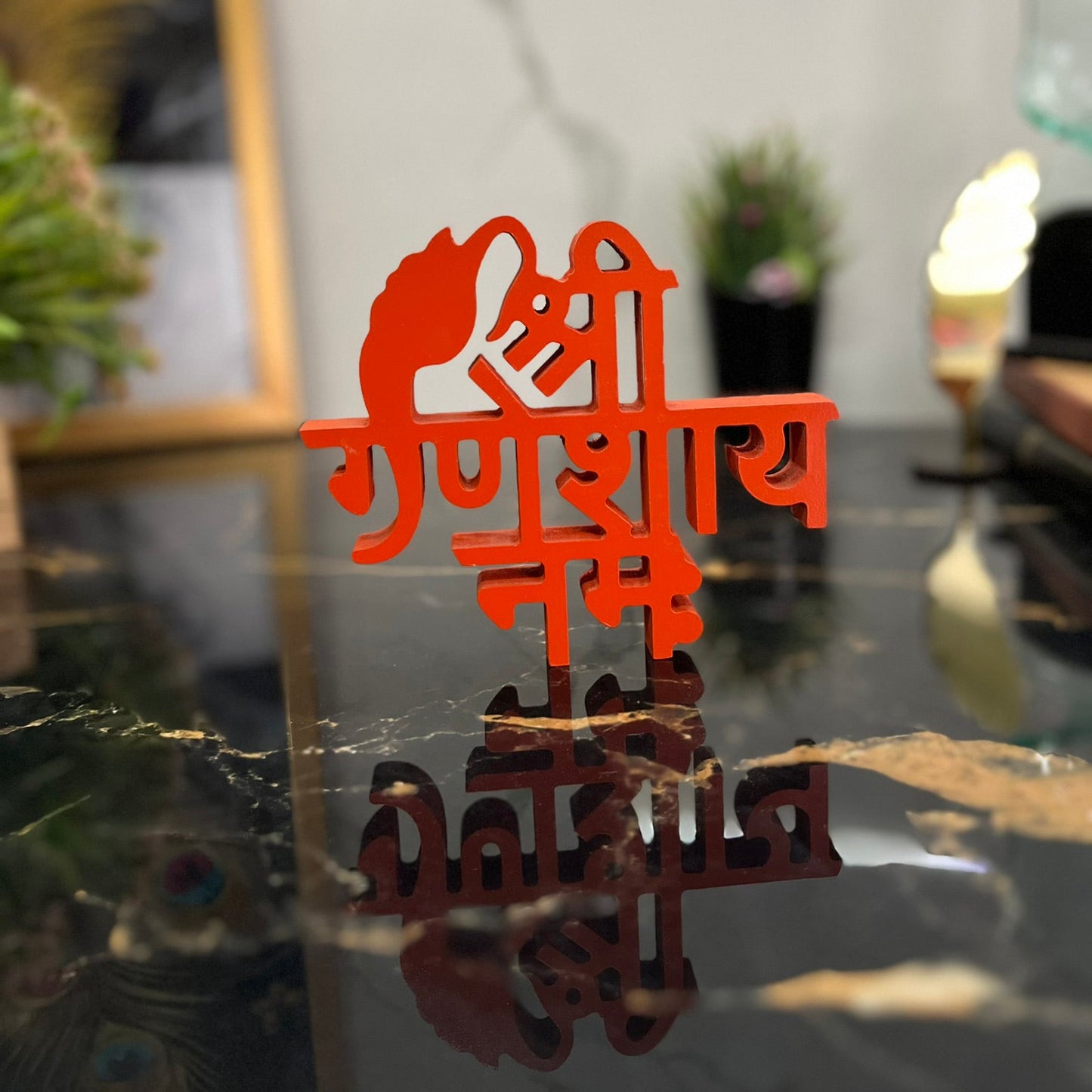 Shree Ganeshay Namah Aesthetic Table Decor