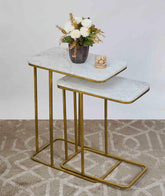 Luxurious Elvis Gold Nesting Side Tables - Decor Mantra
