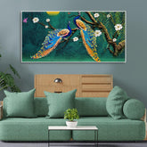 Beautiful Pair of Peacock Canvas Wall Painting - Decor Mantra