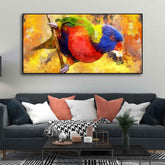 Colorful Parrot Abstract Art Wall Painting - Decor Mantra