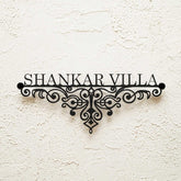 Personalized Metal Name Plate for Home – Weatherproof Mild Steel Name Plate for Villa & House Entrance