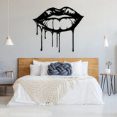 Dripping Lips Metal Wall Art