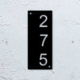 Personalized Metal Name Plate for Home – Minimalist Vertical Steel Design