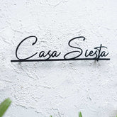 Personalized Modern Laser Cut Metal Name Plate for Home | Weatherproof Steel Design