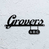 Personalized Waterproof Black Metal Name Plate for Home Entrance