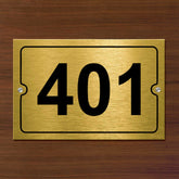 Personalized Rectangle Gold Stainless Steel Metal Name Plate for Home