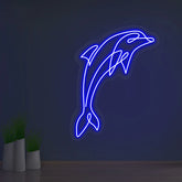 Dolphin Art Neon Sign β LED Neon Light for Bedroom, Room Decor & Wall Art