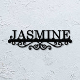 Personalized Laser Cut Minimal Design Metal Name Plate for Home