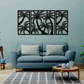 Coconut Tree Silhouette Metal Wall Art