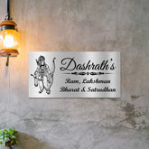 Personalized Lord Ram Theme Metal Name Plate for Home