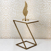 Slanting Chic Premium Metal Side Table - Decor Mantra