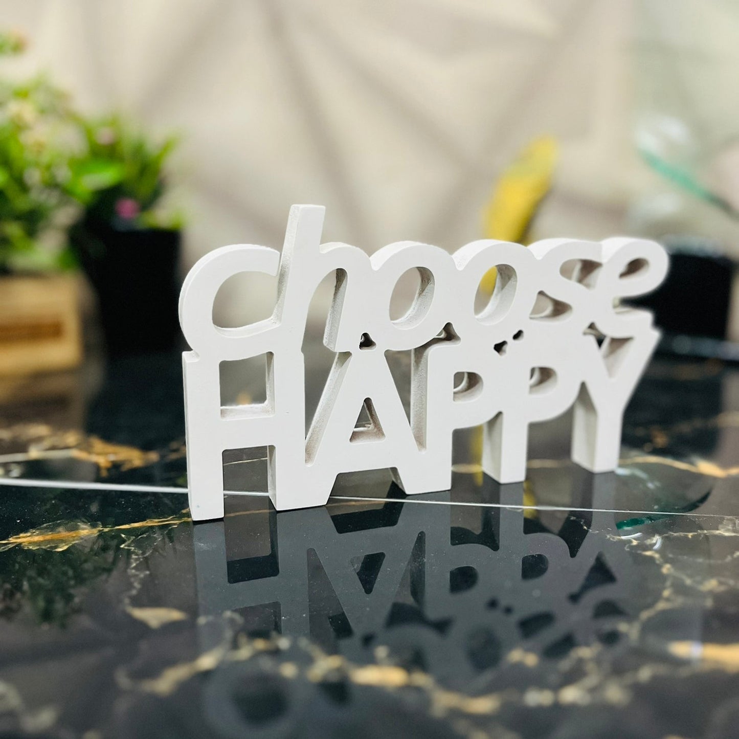 Choose Happy Aesthetic Table Decor