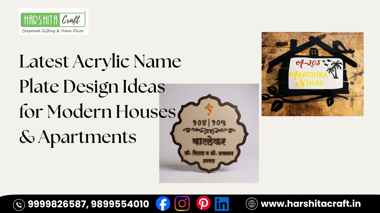 Latest Acrylic Name Plate Design Ideas for Modern Houses & Apartments ...