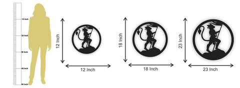 Jai Hanuman Ji LED Wall Decor MDF Wood Backlit Wall Art With LED Light For Living Room - Decor Mantra 