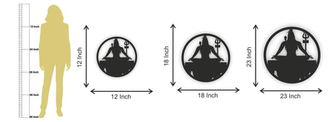 Bholenath LED Wall Decor MDF Wood Backlit Wall Art With LED Light For Living Room - Decor Mantra 