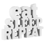 Eat Sleep Repeat Aesthetic Table Decor - Decor Mantra 