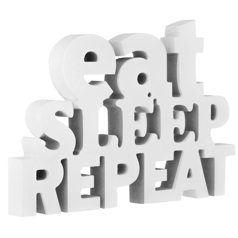 Eat Sleep Repeat Aesthetic Table Decor - Decor Mantra 