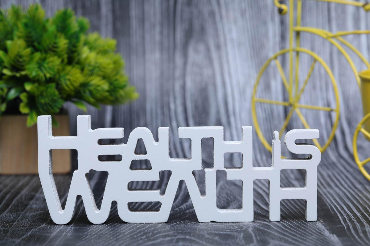 Health Wealth Aesthetic Table Decor - Decor Mantra 