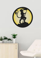 Jai Hanuman Ji LED Wall Decor MDF Wood Backlit Wall Art With LED Light For Living Room - Decor Mantra 