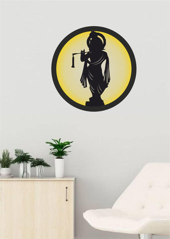 Jai Shree Krishna LED Wall Decor MDF Wood Backlit Wall Art With LED Light For Living Room - Decor Mantra 