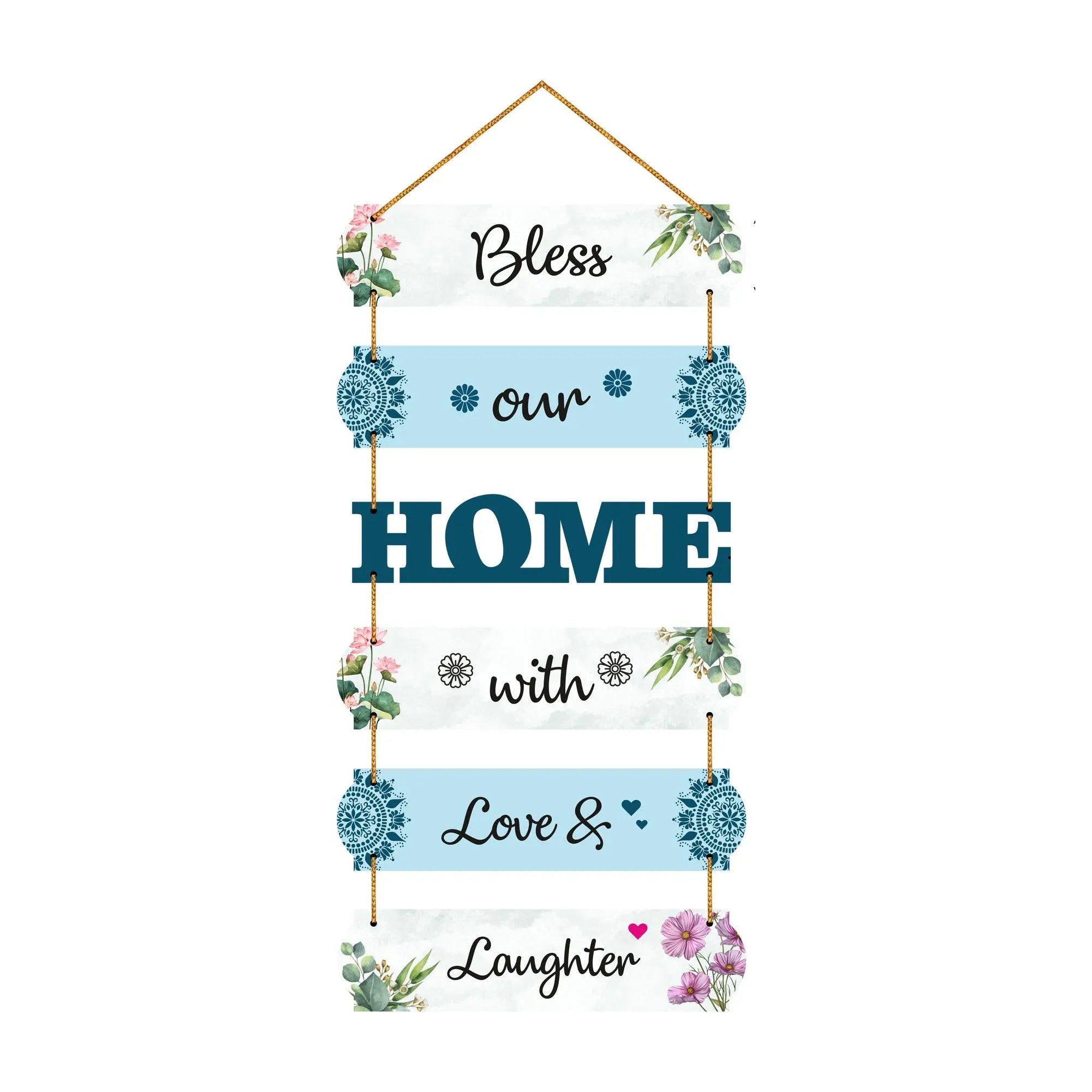Welcome Home Quote Decorative Wall Art MDF Wooden Wall Hanger for Living Room | Bedroom | Gifts | Decorative Items for Home | Artworks Wall Hangings Ornaments (WH_6202N) - Decor Mantra 