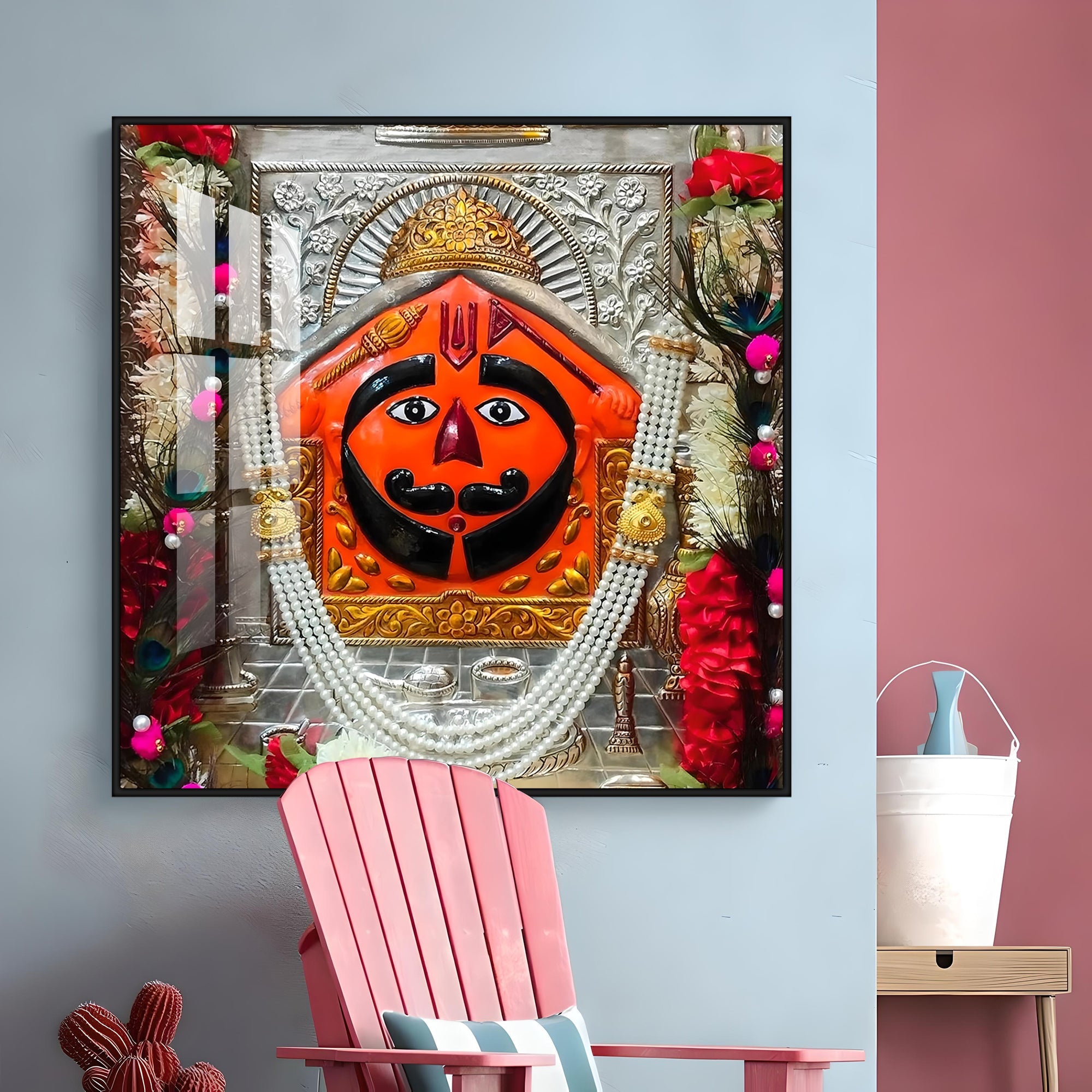 Salasar Balaji Maharaj Premium Acrylic Square Wall Art