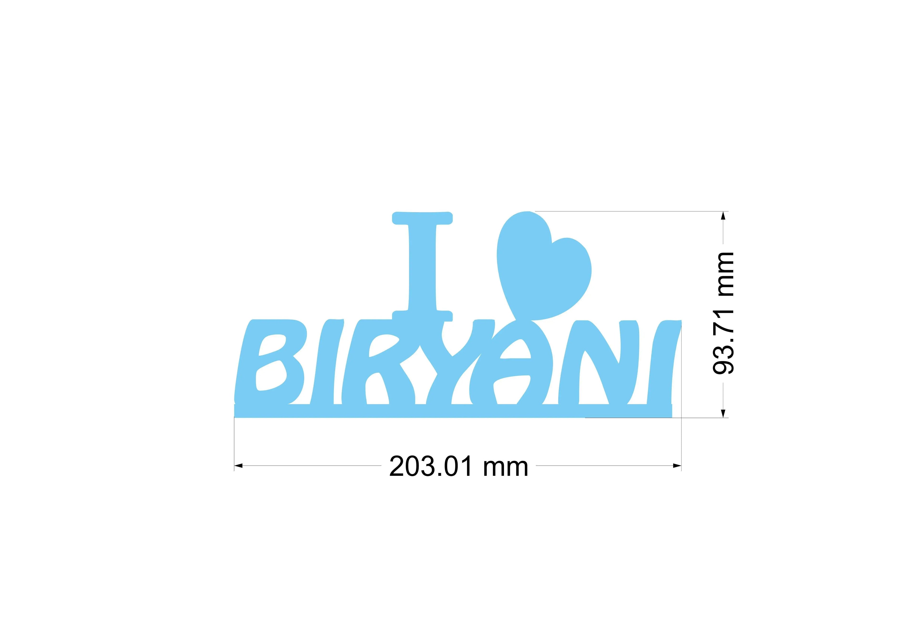 I Love Biryani Aesthetic Table Decor - Decor Mantra 
