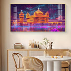 Sri HCmandir Sahib Glass Finish Horizontal Wall Art