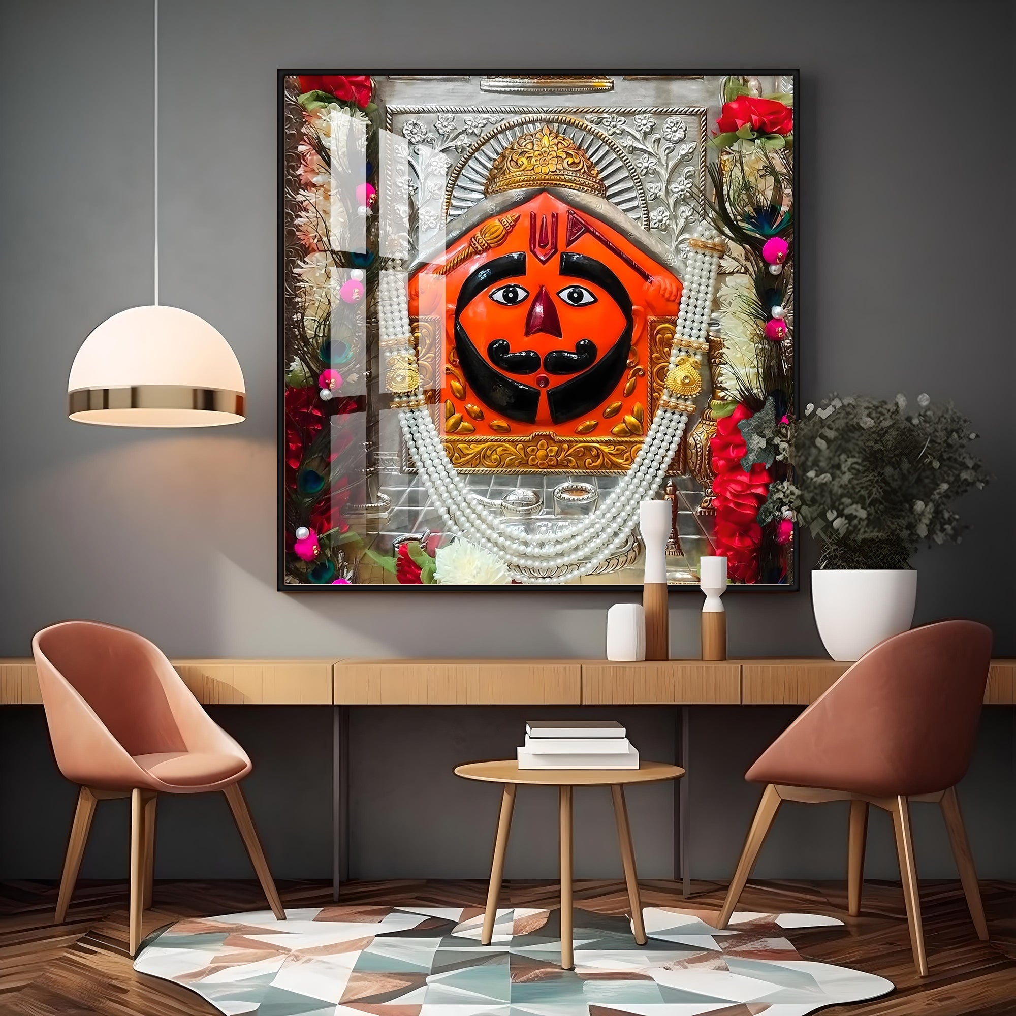 Salasar Balaji Maharaj Premium Acrylic Square Wall Art