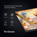 Golden Temple Glass Finish Horizontal Wall Art