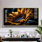Dew Drop Petals Glass Finish Horizontal Wall Art