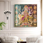 Goddess Durga Grace Premium Acrylic Square Wall Art