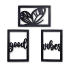 Wood Wall Hanging Good Vibes Only - Decor Mantra 